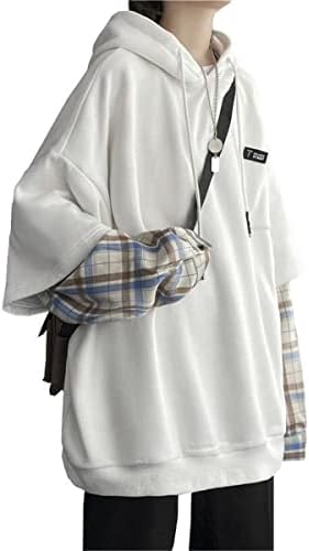 Harajuku košulje sa patentnim zatvaračem Duksevi Muškarci Cool Pulover Napusti Ležerne prilike Japanke kapuljača Kawaii Plaid Hoodie