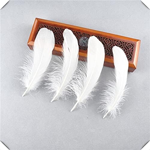 Zamihalaa 20 / 100kom pahuljasto gusko bijelo perje Plumas DIY perje za nakit Izrada šešira dekoracija vjenčanja zanati Pribor 13-20cm - bijelo perje-20pcs