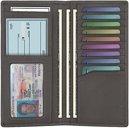 NopoWalli Western Rodeo Novčanik Za Muškarce Od Prave Kože Checkbook Cover Wallet