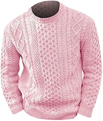 Dudubaby pleteni džemper za menssolid boju casual okrugli vrat duks pulover dugih rukava Plus džemperi veličine