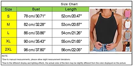 Nxxyeel Ženski vrhovi bez rukava CREW izrez Tunika Čvrsta boja Halter majica Mekani casual ugradbeni prsluk ljetni osnovni rezervoar