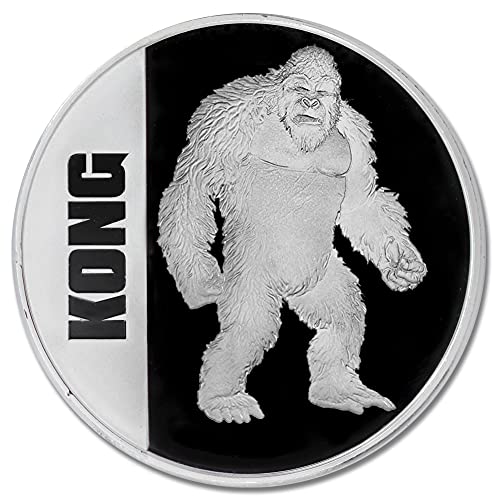 2021 Niue 1 oz Silver Kong Coin sjajan je necrtuliran sa potvrdom o autentičnosti 2 dolara