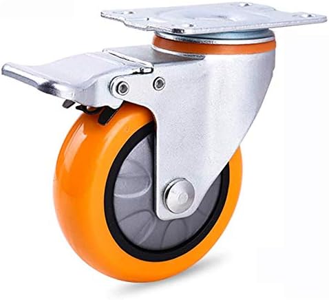 Colijol Trolley WheelSors Gumeni namještaj okretni kotači s zamjenskim kočnice Industrijski, gornji pričvršćivanje ploča Nosivost