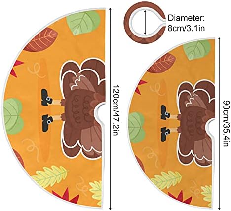 Lijepa Dan zahvalnosti Božićna suknja 36inch / 48inch Početna Dekor za Xmas Tree Suknje Mat za sretan božićni praznični ukrasi