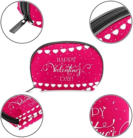 Toaletna torba, kozmetička torba za šminku za žene muškarce, sretan dan zaljubljenih ružičaste