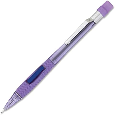 Pentel Brzi kliker Automatska olovka, 0,7 mm, prozirna bačva, različite cijeve boje, boja može varirati, 1 pakovanje