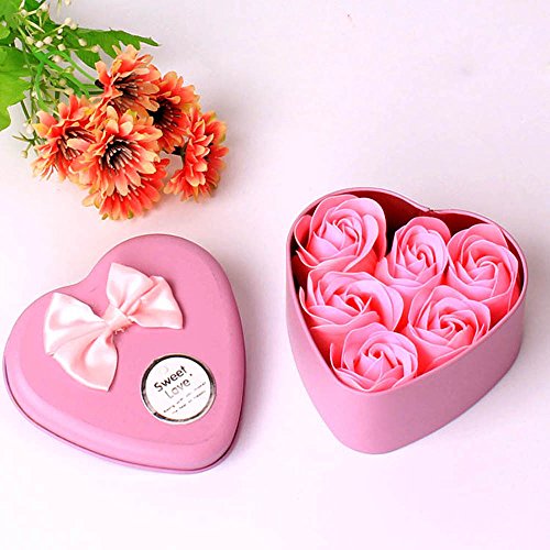 6kom srce mirisna kupatilo latica ruža cvijet sapun vjenčanje ukras poklon Pink