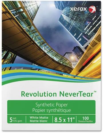 Xerox 3R20176 Revolucija Nevertear, 8 mil, 8,5 x 11, glatka bijela, 500 / rem