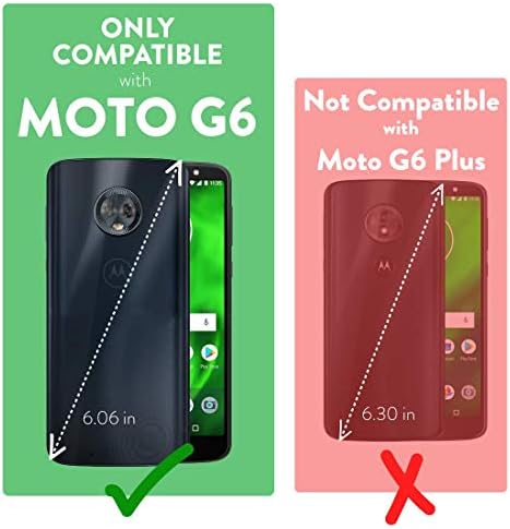 Tudia Dualshield dizajniran za Motorola Moto G6 Telefon za telefon, [Merge] Poklopni otporan na tok dvostruki sloj tvrdog vitkog zaštitnog