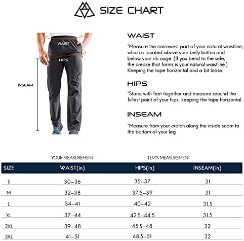 Haimont muške lagane planinarske hlače, vanjske brze suho najlonske hlače sa džepovima sa patentnim zatvaračem, UPF50 i vodootporan