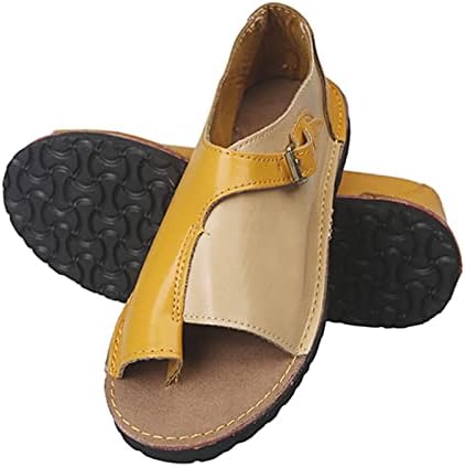 Papuče za žene vanjski vodootporni ravni donji donji ljetni roman retro kopča za remenu Usklađivanje unutarnje ljetne flip flops sandale