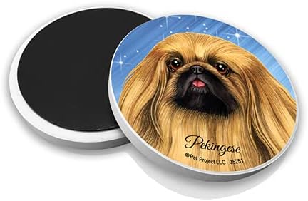 SJT Enterprises, Inc Pekingese 2,6 Apsorbentni kameni cameni sa magnetom na stražnjoj strani - Koristite kao držač za automobile ili kuhinjski magnet - umjetnik Tomoyo bacač - set od 2