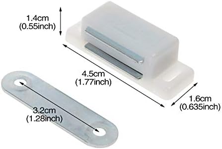 Saim kabinet magnetni rezac plastični magnetni ulov vrata za zatvaranje zatvarača za ladice, 10 pakovanja