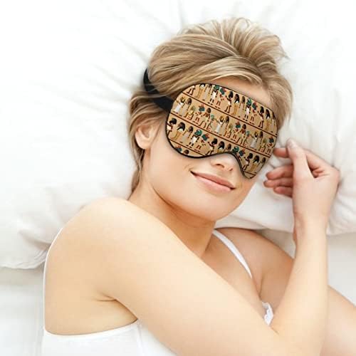 Egipat faraonski uzorak za spavanje maska ​​za oči za oči sa podesivim kaišem za povezivanje za prijevoz aviona