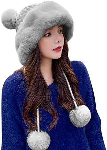 Zimski Pompon šešir za žene pleteni ženski heklani šešir topla Kanta vanjski pokrivači za uši Wolf Ear šešir za odrasle