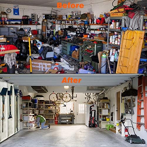 Aoben garažne kuke za teške uslove rada, čelične kuke za garažu, vešalice za pomoćne alate i kombinovane garažne kuke za montažu na zid za organizovanje merdevina, bicikala, creva i još mnogo opreme