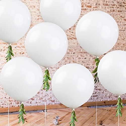 30kom 18 inčni veliki baloni bijeli Jumbo baloni okrugli baloni od lateksa za vjenčanje Baby Shower Rođendanska zabava karnevalski