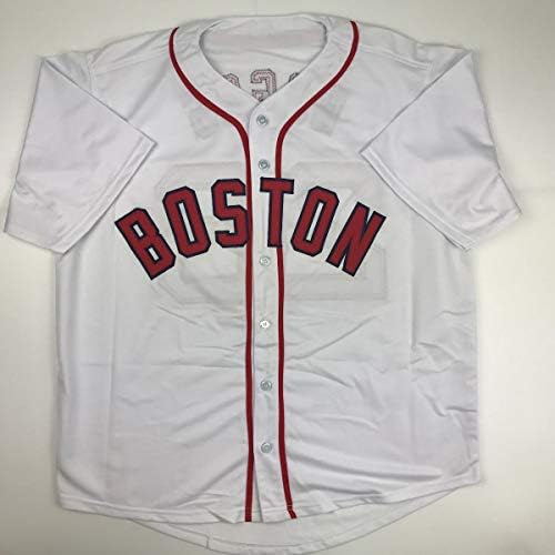 AUTOGREMENA / POTPISAN WADE BOGGS BOSTON Bijeli bejzbol dres JSA COA
