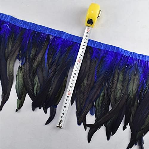 Zamihalaa 1meters / Lot 25-30cm / 10-12 Black Coque Rooster rep Feather Trim Chicken Ribbon Trims perje perje za zanatske Dress Accessory Plumas-A3