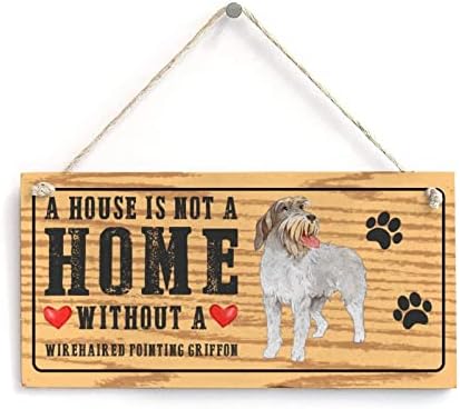 Ljubitelji pasa Citiraj znak Jazavčar Kuća nije dom bez pasa Funny Wood Dog Sign Dog Pas Memorijalni plak Rustikalni kućni potpisnica 8x16 inča Pokloni za kućni zid za kućni ljubimci