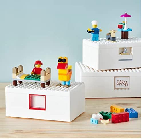 I-K-E-a-A Bygglek Lego® kutija sa poklopcem, set od 3, bijeli