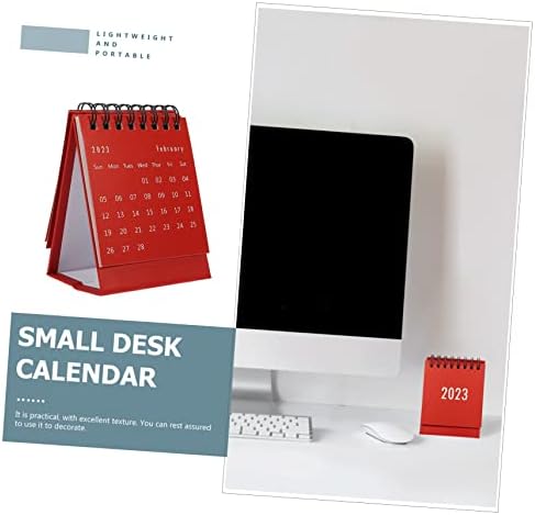 Tofficu 3pcs 2023 Mini stolni kalendar Kalendar Ured mali resel stalak za prijenosni stol 2022-2023 Mjesečni kalendar Mjesečni memorand