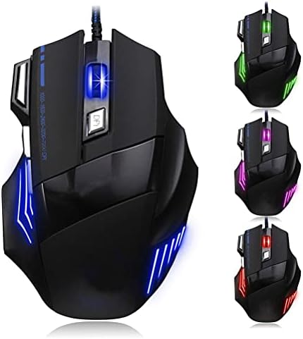 DAILYINT Gaming Mouse 7200 DPI Backlight Multi Color LED optički miš sa 7 dugmadi Gamer USB žičani miš za igre za profesionalne igrače