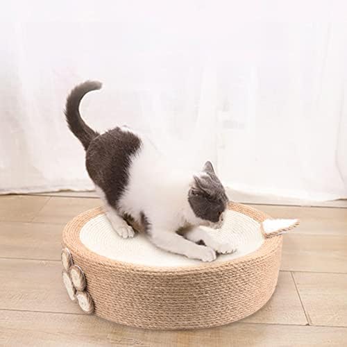 Lechansen cat Scratch Pad Bowl prirodna Sisal prostirka mačka grebanje loše za zatvorene mačke Lounge okrugli grebač za mačke