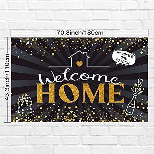 Dekoracije za dobrodošlicu kući, tkanina pozadina za fotografiju sa natpisima dobrodošlice, znak dobrodošlice ukrasi za kućne zabave