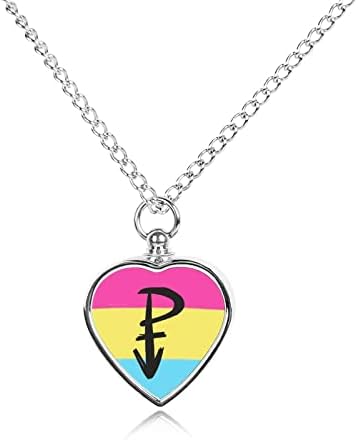 Panseksualni pokret LGBT P simbol boja Zastava pas pepeo urna ogrlica mačka kremiranje nakit spomen uspomena držač pepela pokloni