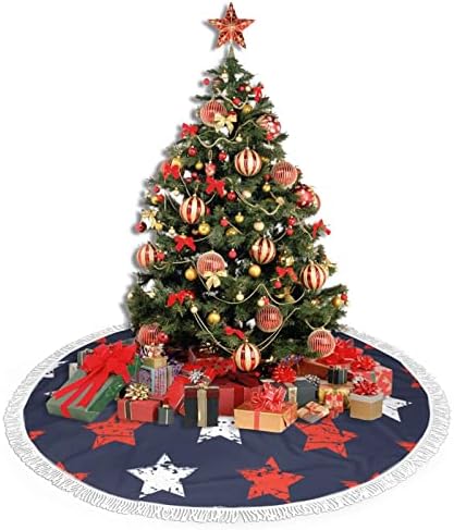 Božićna suknja, američka zastava Četvrtina jula Dan nezavisnosti Memorijalni dan Patriotske slobodne zvijezde stablo prostirke sa