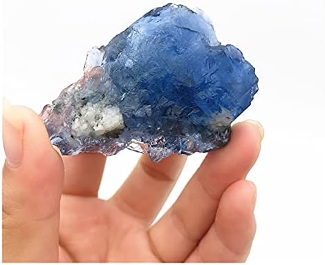 Laaalid XN216 1pc Natural Blue Fluorit Kvarcni kristalni sirovi kamen Grubi Reiki Izlječenje Kućni ukras uzorke Prirodni kamenje i minerali Natural