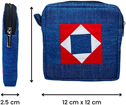Jednostavno lijepa uvijek etiketa Debonair Denim Coins Case / Mnogi korištenja torbica traper plava