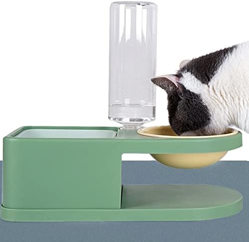 Peckels CAT, dvokrevetna zdjela za hranu za mačku sa bocom za vodu, uzdignuta posuda za kućne ljubimce s podignutim štandom za mačke i štenad