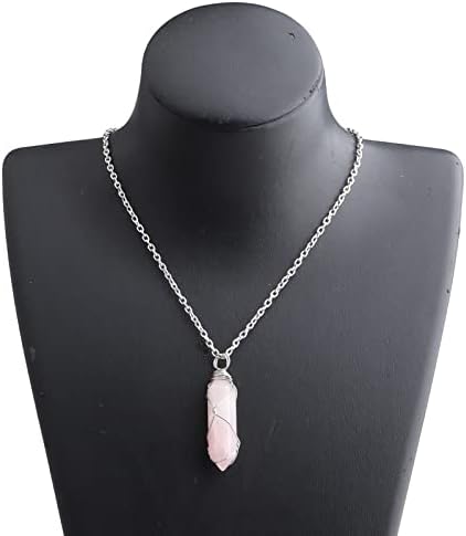 Cenwa Rose Kvarc ogrlice Kristalne ljekovito ogrlice za žene poklon za žene