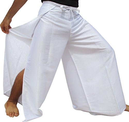 Raanpahmuang marke Geometrijski debeli teksturirani svileni pogon u zamotavanju hlača
