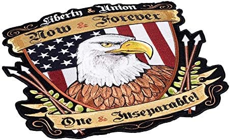 Patchstop orao za zastavu Liberty Germ na zakrpama za odjeću Traperice - 11x12.5in X-Veliki DIY SEW SEW na stražnjem zakrpu za jakne