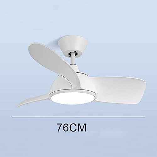 DSJ Nordic Moderni akrilni udarni ventilator ventilator Simplicity ABS lampica ventilatora ventilatora LED trihromatična zatamnjač ventilatora za ured za urednu dnevnu sobu / bijeli / promjer-76cm