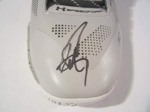 Stephen Curry Warriors potpisali su autogramirani par oluja košarkaške cipele JSA COA - autogramene NBA tenisice