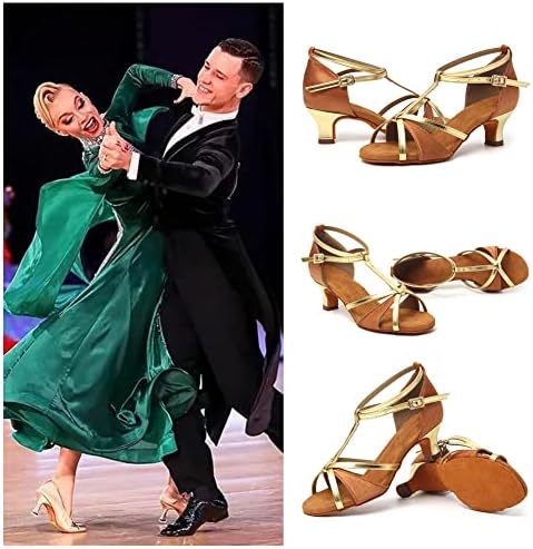 SWDZM žene satenske latino plesne cipele T-Strip Ballroom Salsa Chacha Performance Perse Plesne cipele Model WZSP809