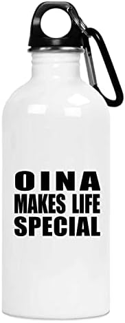 DesignSify Oina čini život posebnim, 20oz boca za vodu od nehrđajućeg čelika izolirana od nehrđajućeg čelika, pokloni za rođendan