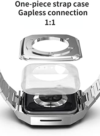 Maalya Metal Smart Watch Set remena za Apple Watch 45mm Zaštita od odvajanja od nehrđajućeg čelika Trend narukvice za iWatch seriju 6 5 4 SE 44mm