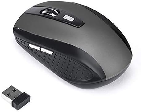 hudiemm0B bežični miš za igranje, ergonomski miš USB prijemnik za PC Laptop, 1200dpi, 2.4 GHz siva