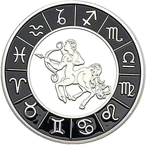 Sjedinjene Države Twelve Constellation Diamond Coin Srebrna sagrijat Commemorativni kolekcija novčića Feng Shui Želje Vole Tarot Gold Coin Coin Coin Ornamenta Collection Gifts