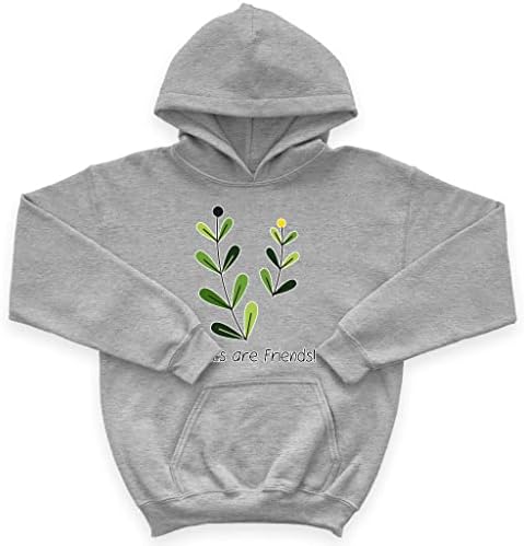 Biljke su prijatelji Dječja spužva Fleece Hoodie - Citati dizajn Dječja kapuljača - Hoodie Priroda za djecu