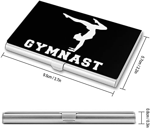 Gimnastičarka gimnastika Silhouette držač poslovne lične karte Silm Case profesionalni džep za Organizator metalnih kartica s imenom