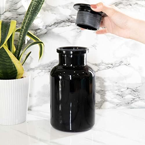 Infinity Jars 1 litarski crni ultraljubičast sav stakleni punjenje praznim apotekama jar