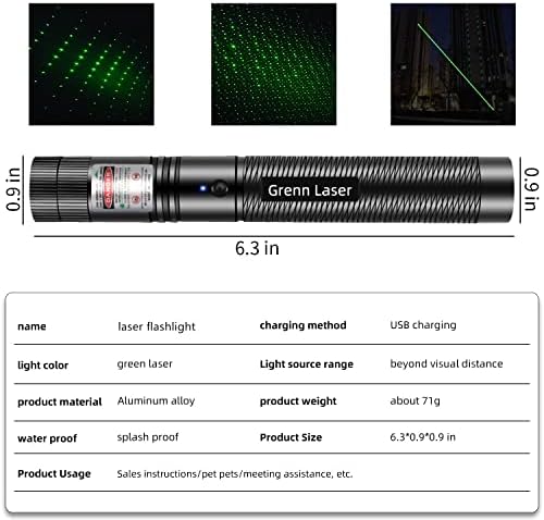 Laserski pokazivač velikog dometa 10000 stopa vidljivi zrak, Zeleni laserski pokazivač velike snage za astronomski lov i prezentaciju