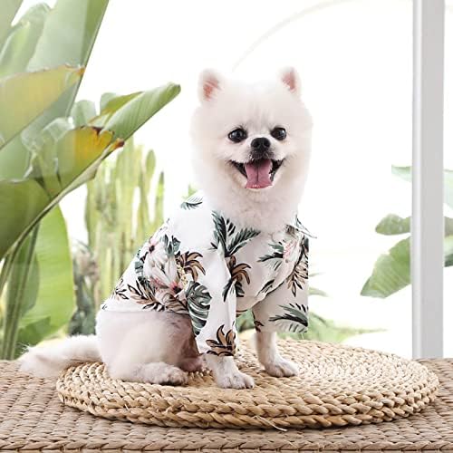 XX mala štenadna odjeća za djevojke za kućne ljubimce ljetne t majice Hawaii stil cvjetna majica za pse PET T majice prozračna majica