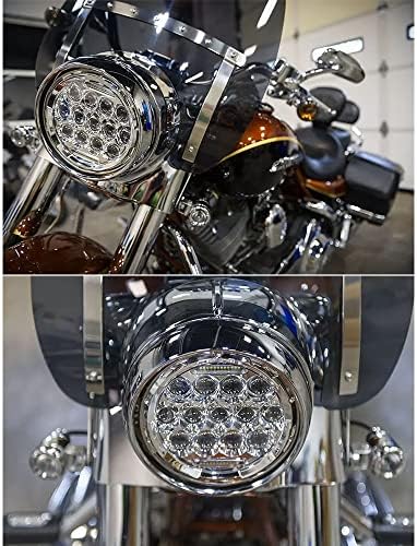 MOCCAN 2kom 7 LED sijalice za farove 7 inča okrugli motocikl LED prednja lampa ugaone oči 12V 24V pokazivač pravca kompatibilan sa